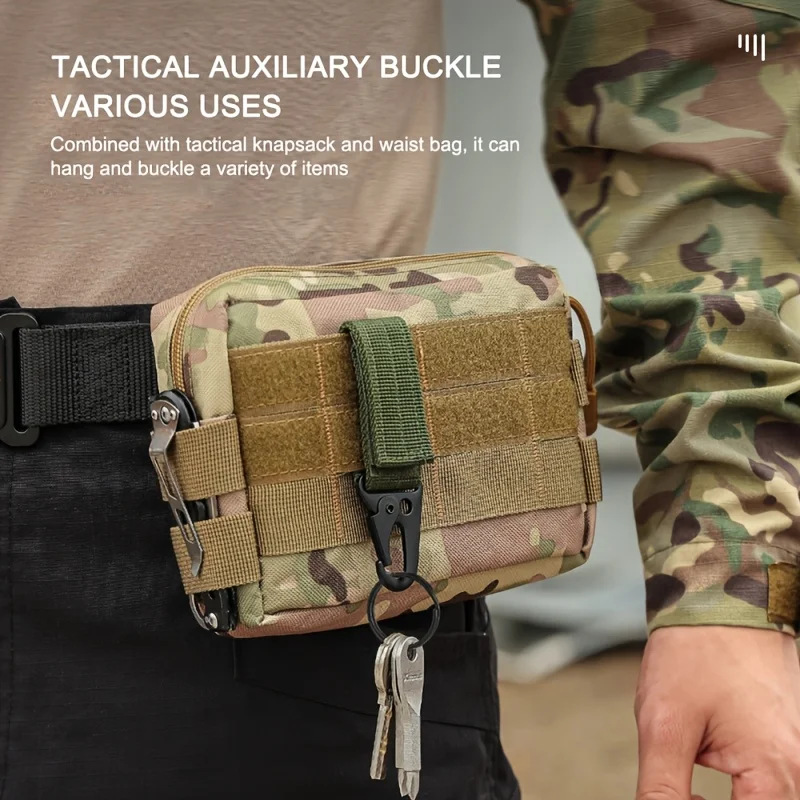 3pcs Tactical Outdoor EDC Keychain Key Holder Camping Backpack Belt Hook