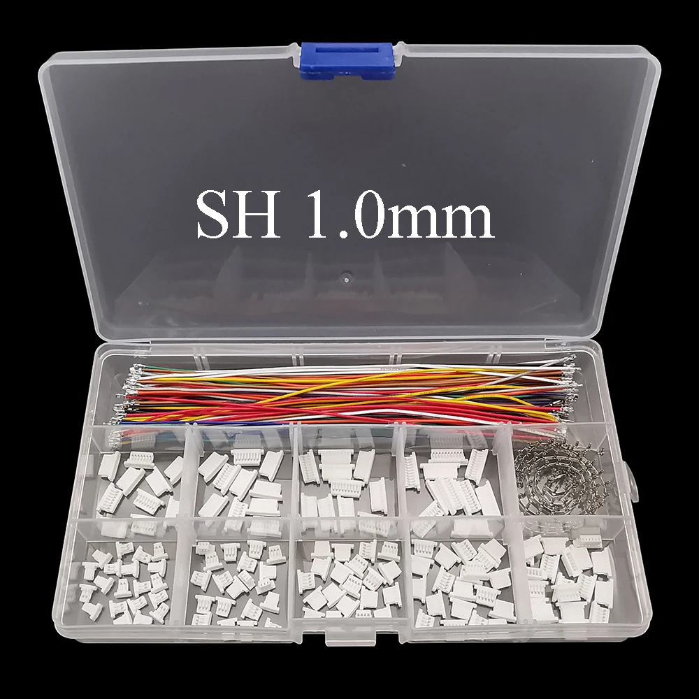 SH1.0-Anschlusssatz mit JST SH 1,0 mm 2/3/4/5/6/7/8/9/10-poligem Gehäuseklemme, vorgekrimptes Drahtkabel, 15 cm, 28 AWG – Detail 1
