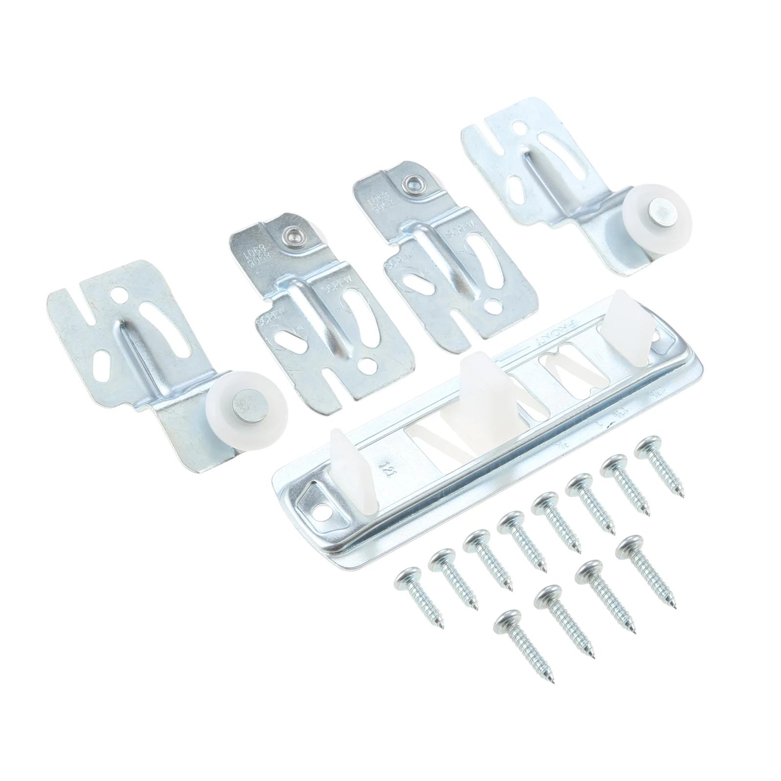 

5Pcs Smooth Quiet Glide Sliding Closet Door Roller Kit Wardrobe Door Roller with Slide Track for Top-Hung Sliding Door Hardware
