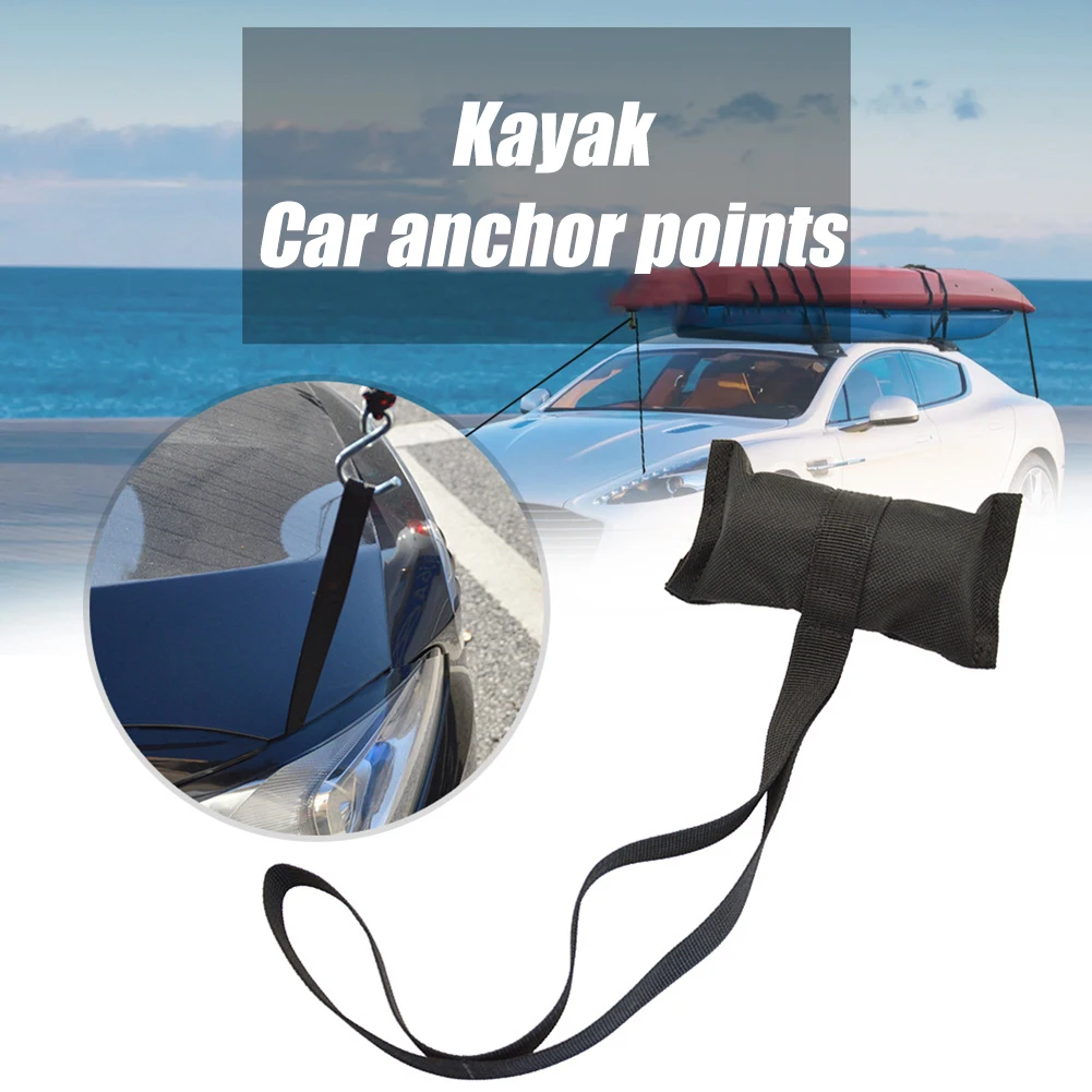 Double Hood and Trunk Tie Down Strap Kits No Tools Needed Canoe Anchors Tie Down for Trailing The Kayak/Canoe/SUP/Surfboard