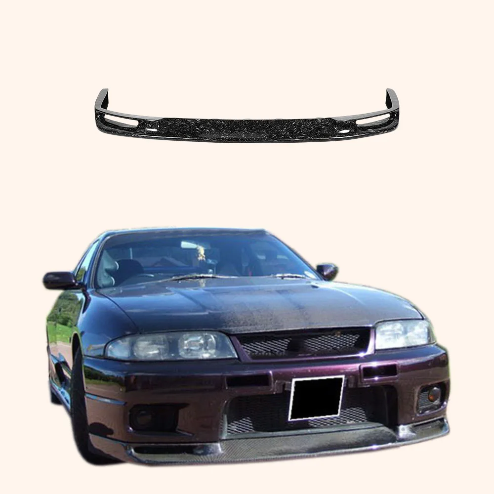 

JUN Style Forged Carbon Front Bumper Lip for Nissan Skyline R33 (GTR Only) Body Parts