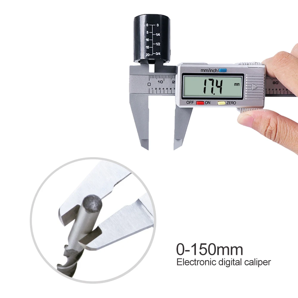 0-150mm LCD Digital Depth Ruler Electronic Vernier Calipers Gauge Micrometer