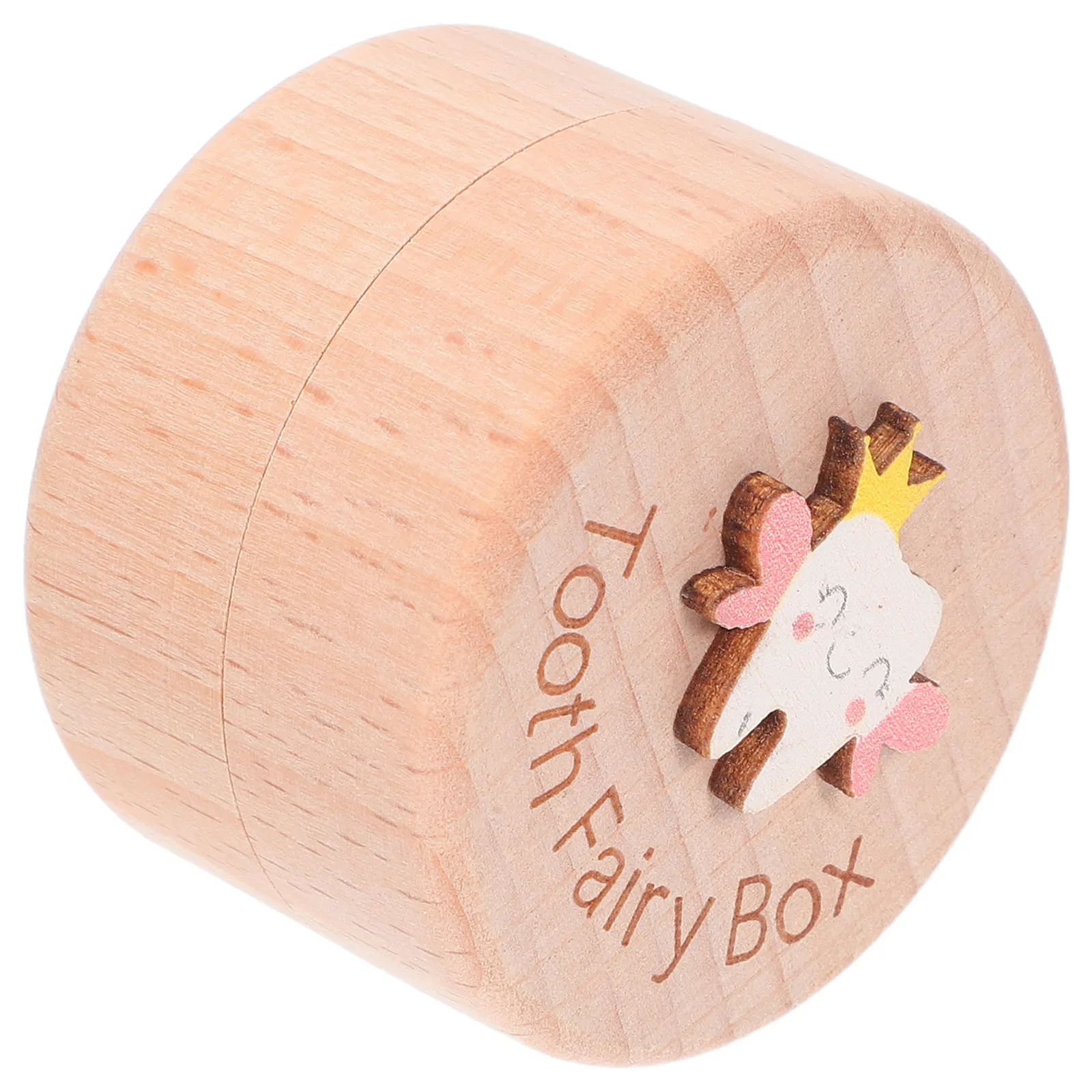 กล่องเก็บฟันน้ำนมเด็ก ทำจากไม้ พร้อมช่องแยกสำหรับจัดเก็บ  แบบธรรมชาติ