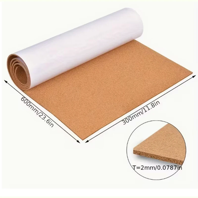 Cork Roll Thick Backed Cork Boards Mat Strong Corkboard for Wall Furnitures Decor Multiple Sizes