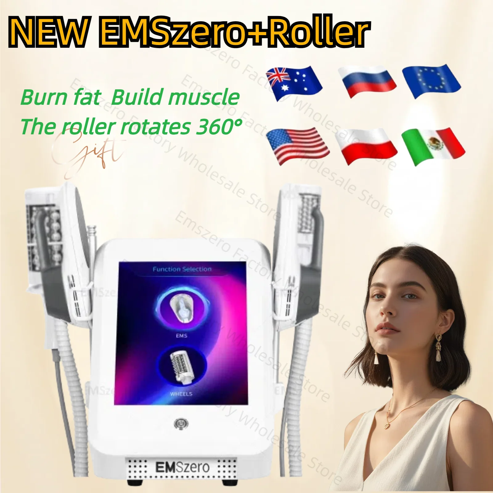 2025 EMSzero Slimming Inner Ball Roller Massage Weight Loss EMS 2 In 1 Shaping Muscle Building Fat Reduce Body Sculpting Machine