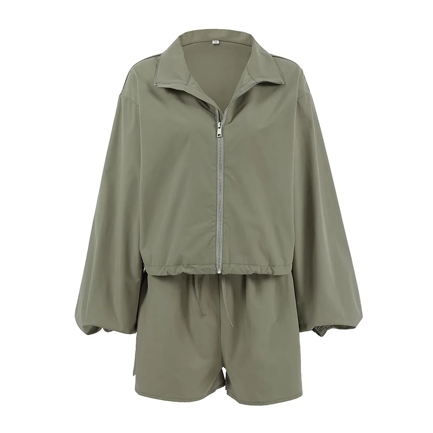 Retro een Cappotto sciolto casual lungo Sve Pantaloni con colletto piccolo Set ort con cintura divisa Materiale PU lunghezza Tee-quarter