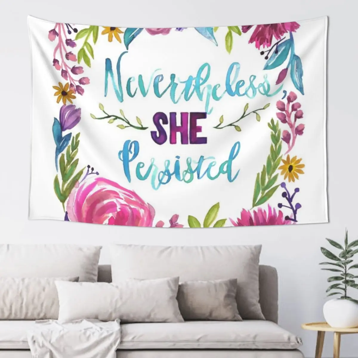 

Nevertheless, She Persisted Tapestry Room Decoration Korean Style Art Mural Wall Hanging Wall Tapestry