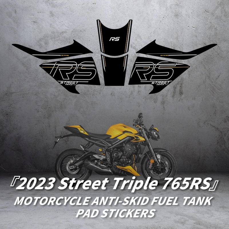 For TRIUMPH Street Triple 765RS 2023 Motorcycle Accessories Gas Tank Pad Anti Slip Decoration Of Bike Fuel Tank Protection