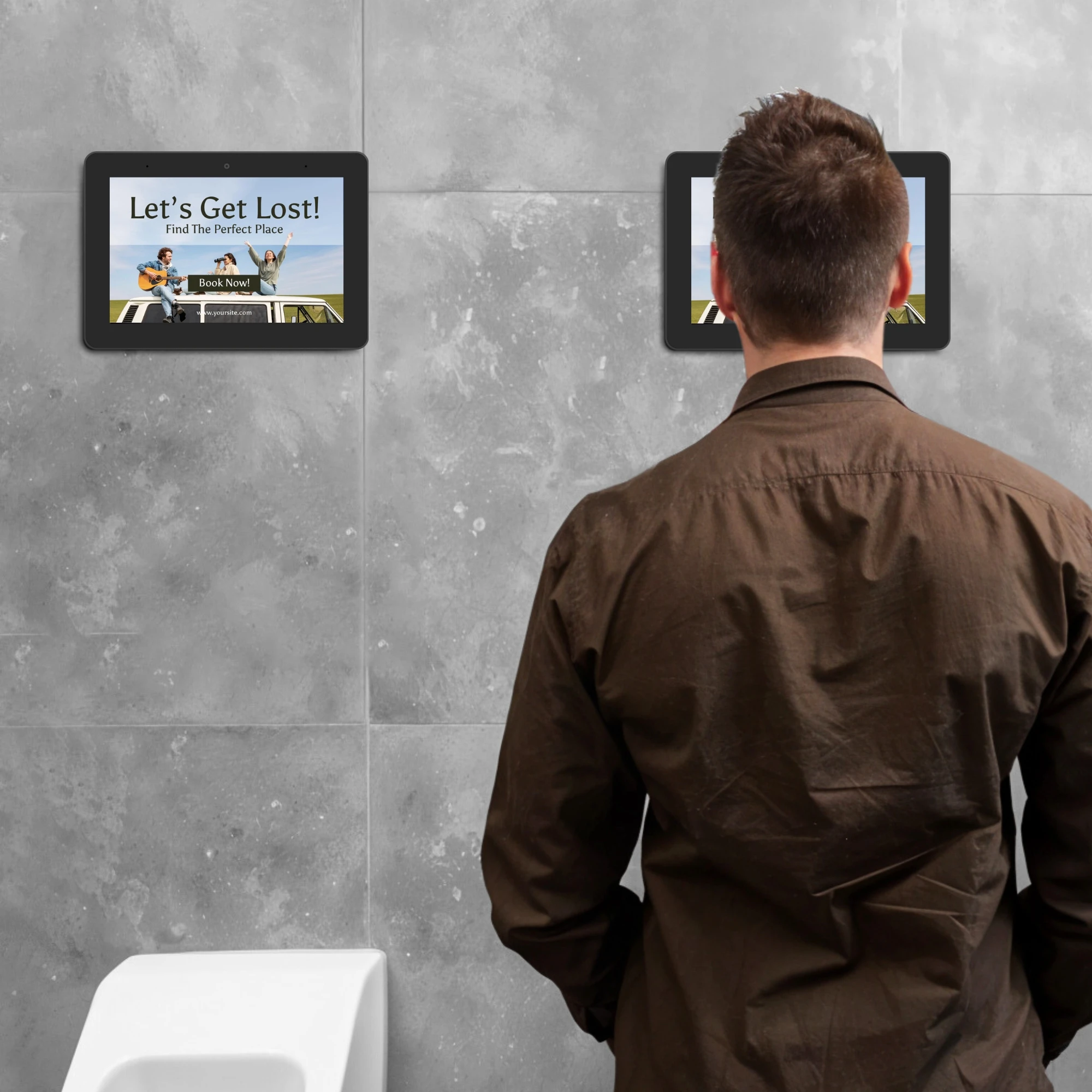 

8 Inch Wall-Mounted Indoor Digital Signage Android 11 Touch Screen Display For Toilet & Shopping Mall Advertising Optional NFC