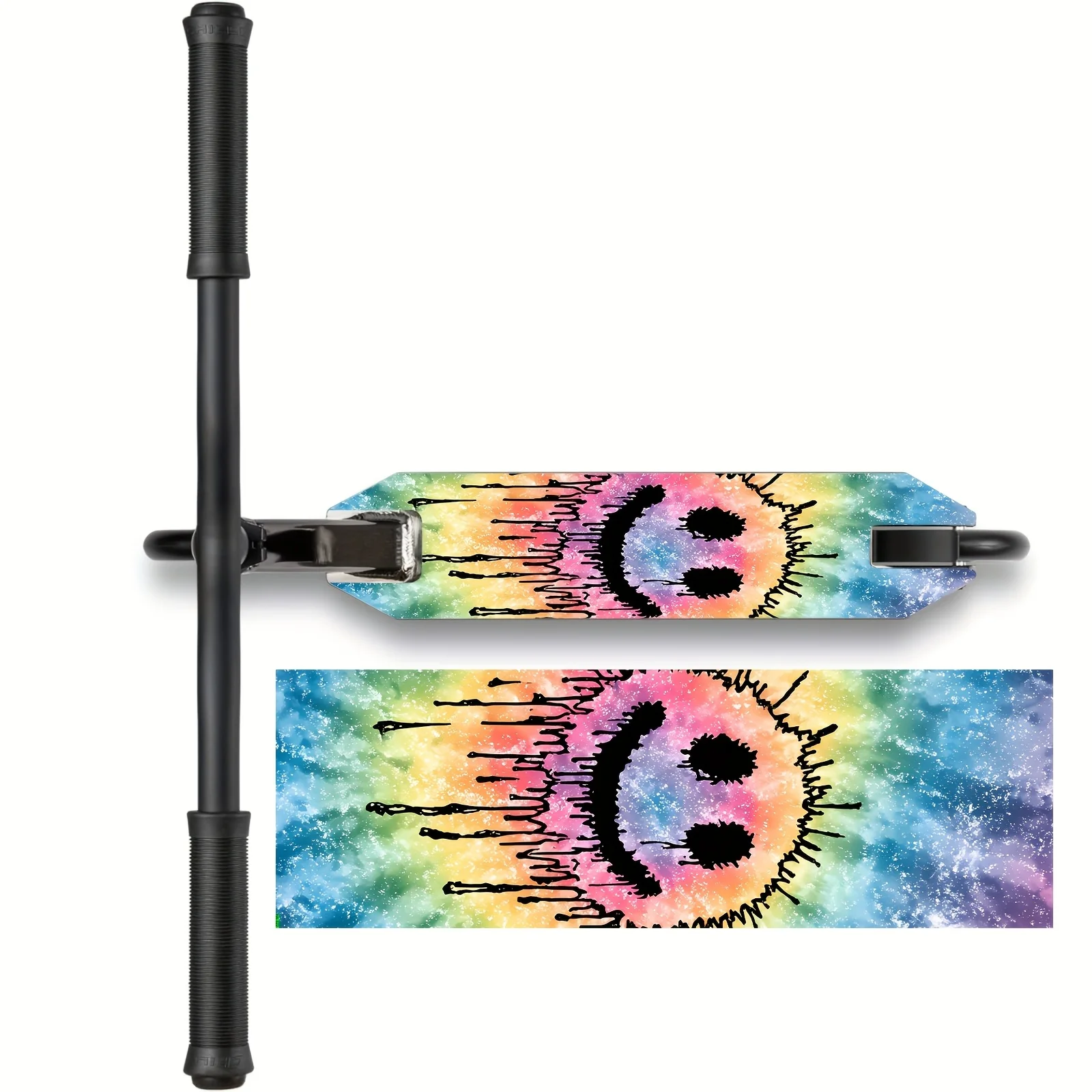 

1 piece, Street Wind Colorful Smiley Scooter Sticker, Scooter Bottom Sticker, Scooter Body Sticker, Scooter Personality Decorati