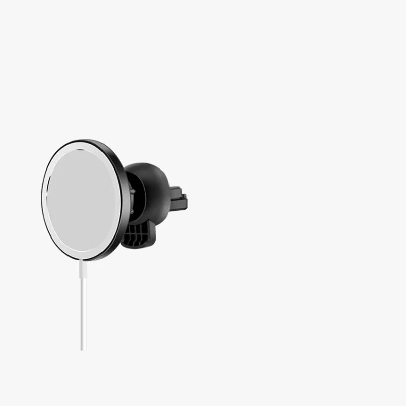 حامل هاتف السيارة المغناطيسي حامل لشاحن MagSafing حامل تنفيس الهواء المعدني في السيارة لتحديد المواقع جبل حامل ملحقات الهاتف المحمول