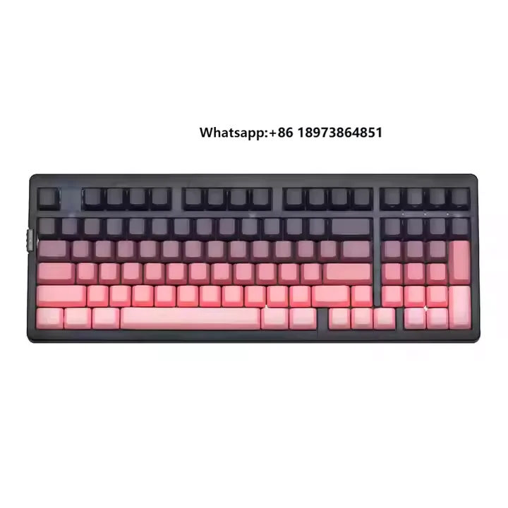 

ZORNHER ZH980 Three Modes Black Transparent Black Berry Side Engraved Mechanical Keyboard Wireless Gaming Keyboard
