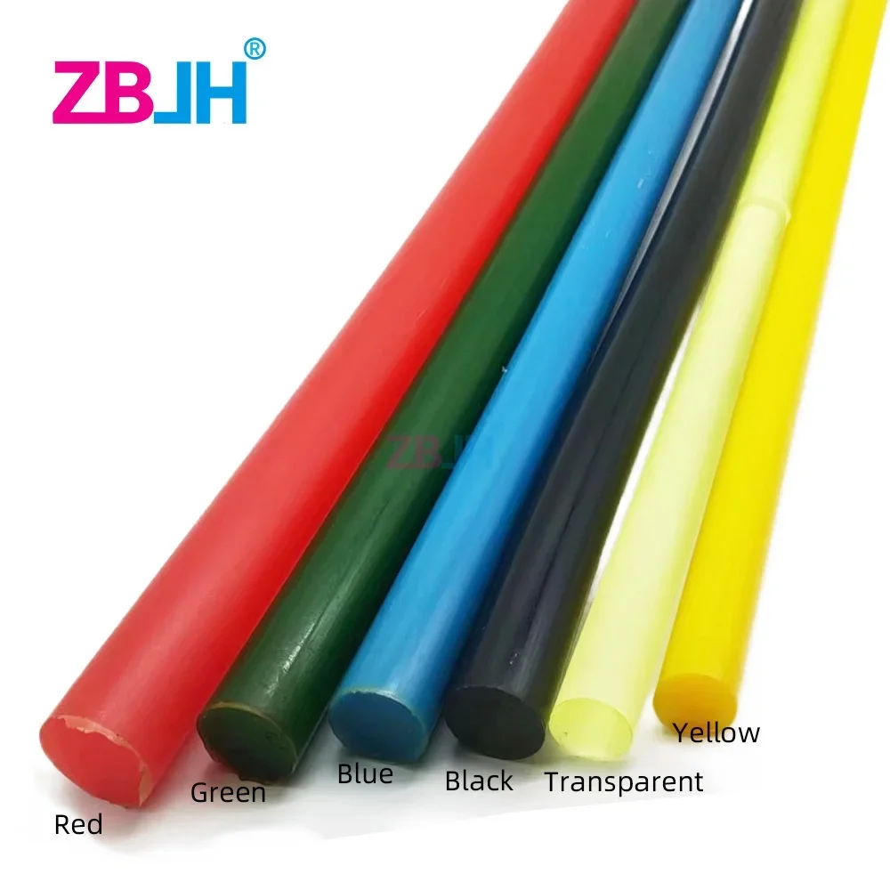 50cm length dia.25~60mm colorful PU round rods red yellow blue green black RUBBER SPRING bar polyurethane Elastic rubber stick