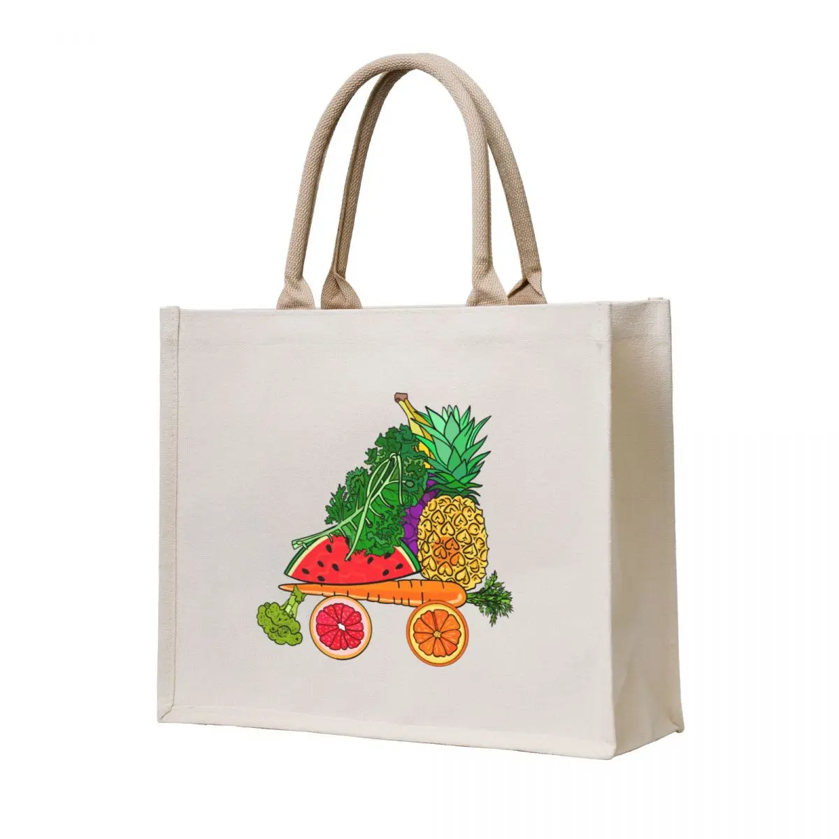 

Plant Based Fruity Roller Skate Tote Bag sac pour femme Shopper bag custom canvas bag Lady