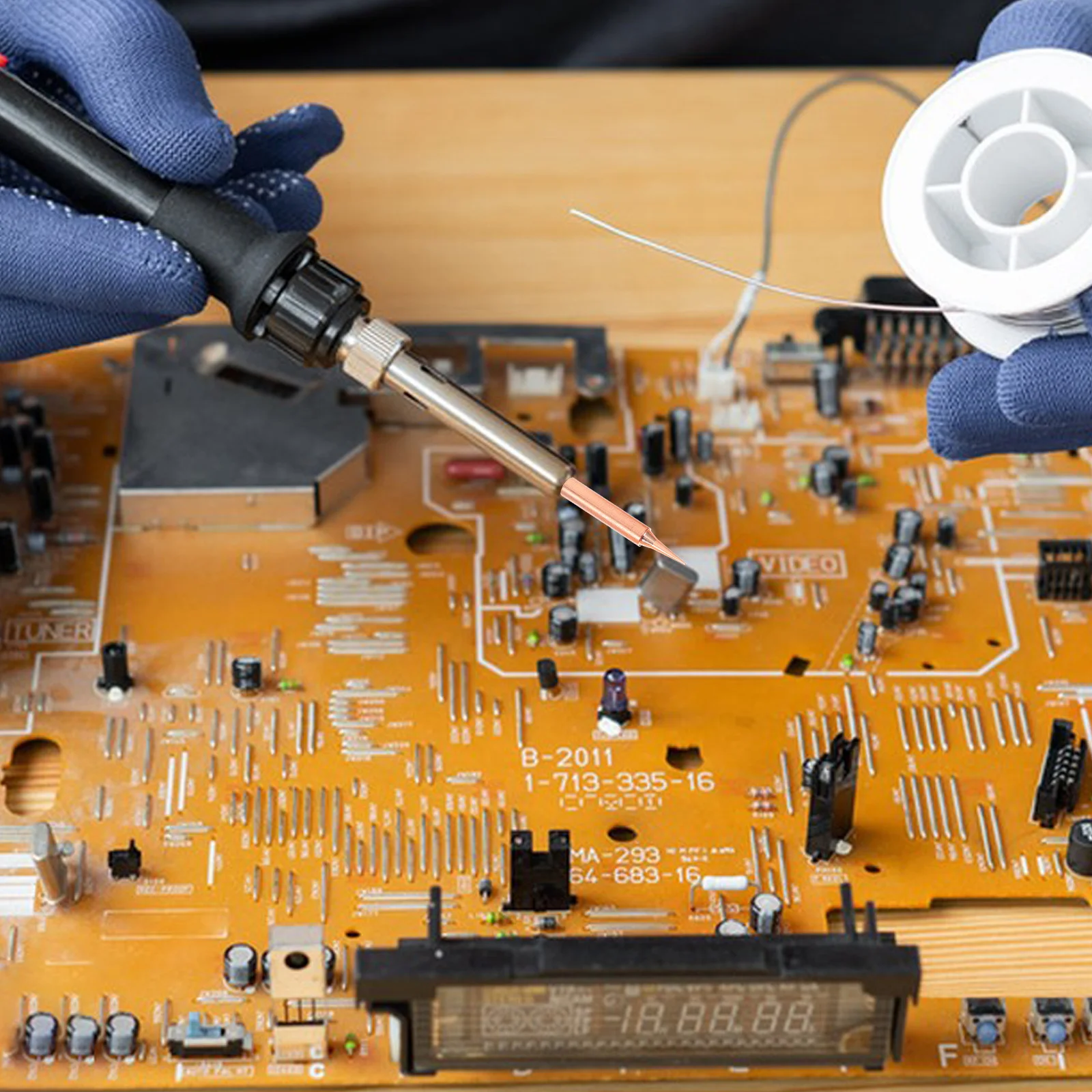 

10Pcs Soldering Iron Copper Tip Set Durable Lightweight Replacement Welding Accessories for Gas Soldering Station Wood Burning