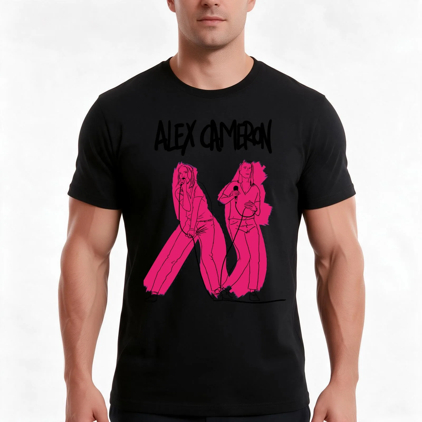 Alex Cameron Dance T-Shirt, Summer Casual Cotton Tee, Oversized Streetwear Tops, Vintage Graphic Print, Loose Fit Short Sleeve