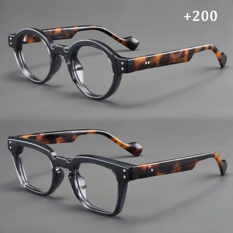 عبوتان من نظارات القراءة المستطيلة والمستديرة الأنيقة على شكل سلحفاة، للجنسين، مناسبة للمناسبات التي تحتاج إلى التكبير