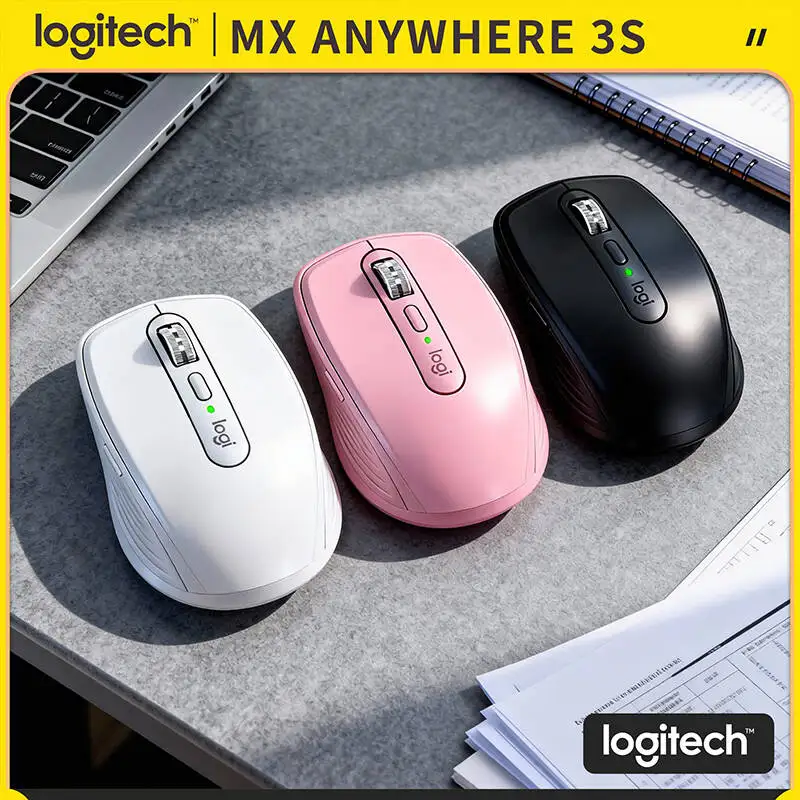 

Компактная мышь Logitech MX Anywhere 3S, эргономичный дизайн, перезаряжаемая, с быстрым прокруткой для портативных ПК Mac