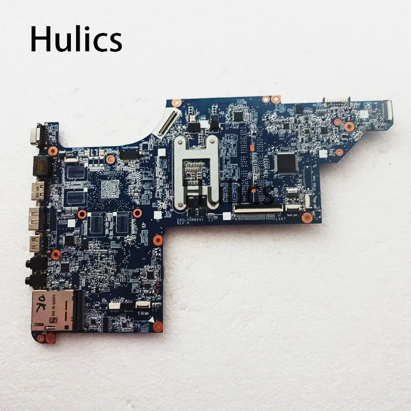 Hulics Used 630281-001 For HP PAVILION DV6 DV6T DV6-3000 Laptop Motherboard DA0LX6MB6D0 DA0LX6MB6D1 HM55 DDR3 Main Board