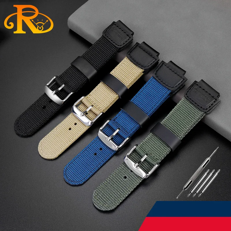 Modified Nylon Watch Band For Casio AE1200WH/1300/1000/1500 AE-1200 A158W A159 Waterproof Outdoor Sports Wrist Strap