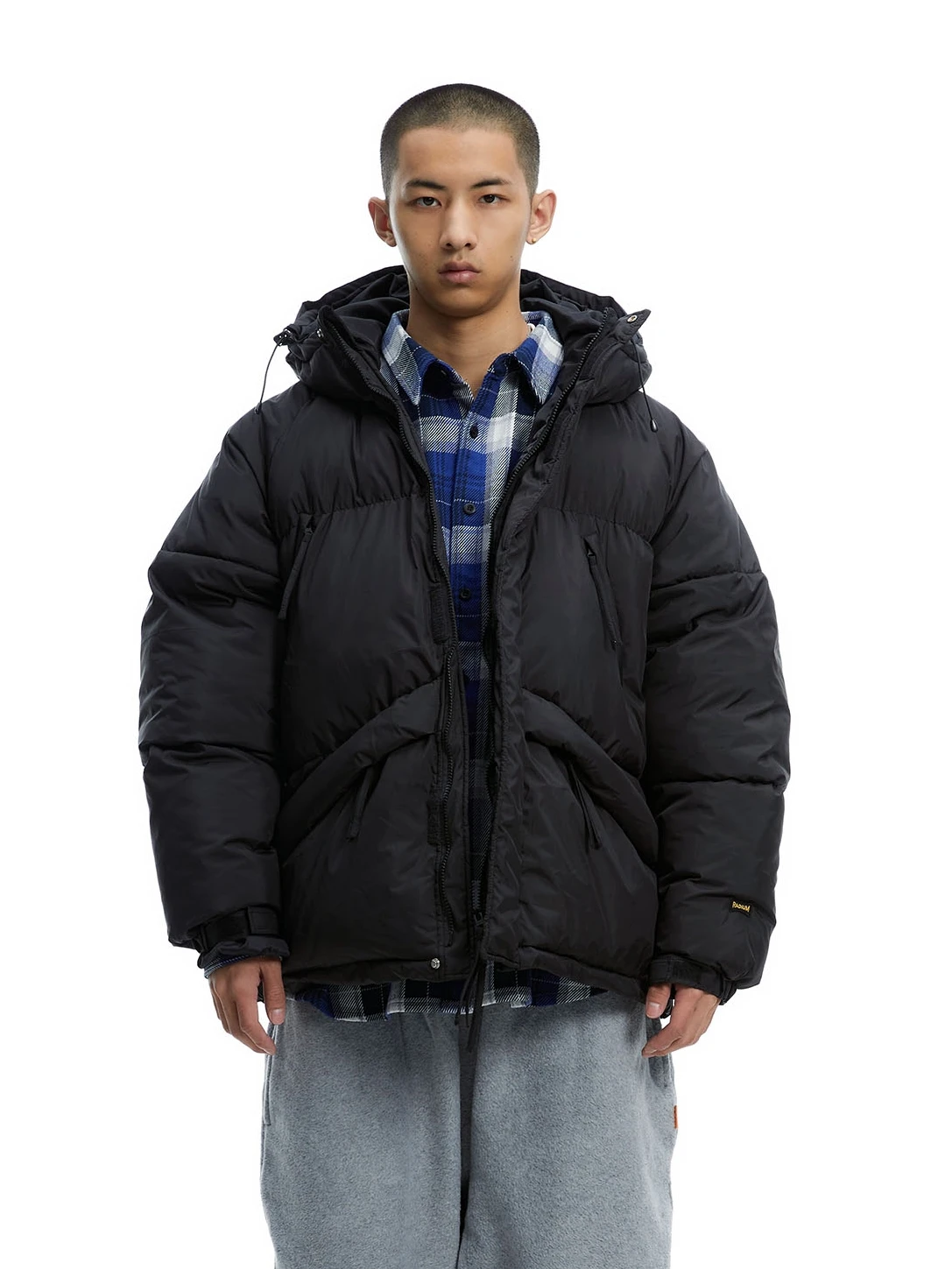 RADIUM Men's Autumn Winter Thiened Cotton Jaet Warmth Functional N3B Mountain System Workwear Hooded Tee-Proof Windbreaker