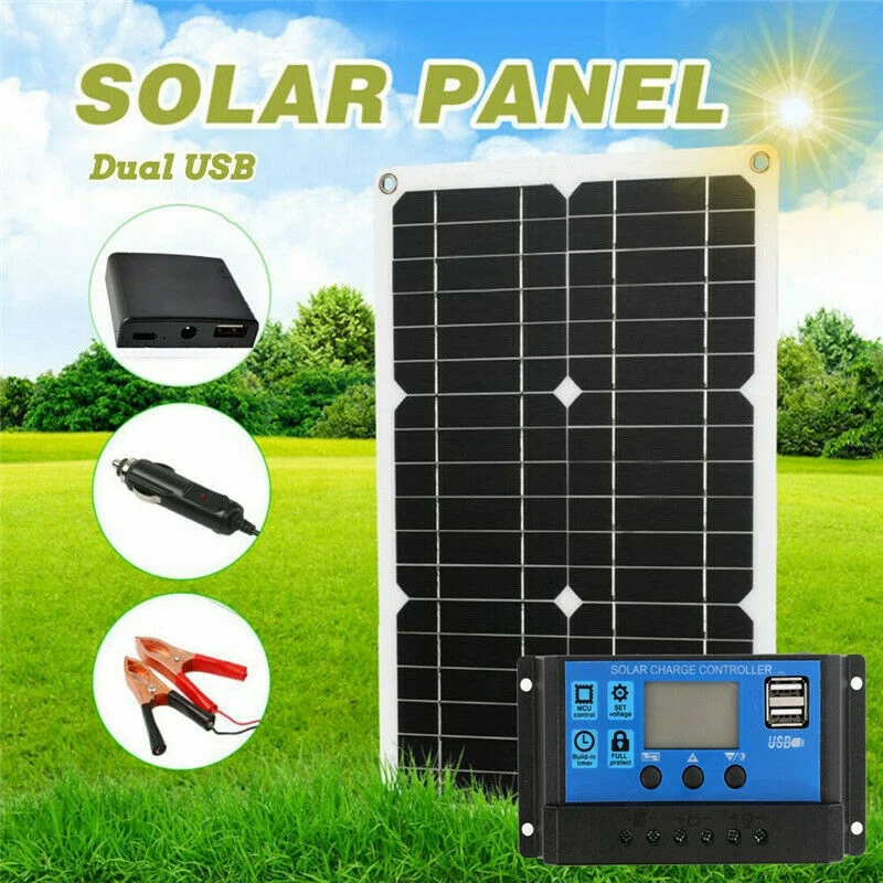 2X 180W Solar Panel Kit 12V Battery Charger With 50A Controller For Caravan Boat RV