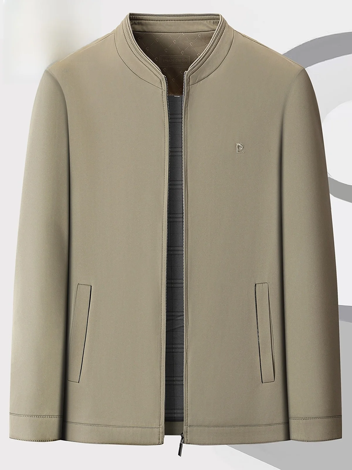 

Peir Cardin Men's Busin Casual Jaet 2026 Spring Autumn High End Executive Sle Long Sve Faion Urban Polyester