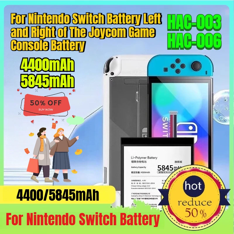 

4400/5845mAh HAC-003/006 for Nintendo Switch Battery Left and Right of The Joycom Game Console Battery