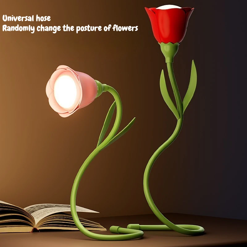 

Новая забавная имитация атмосферы, роза, подсолнух, ночник, праздничное украшение, настольный подарок, мини-орнамент, свет