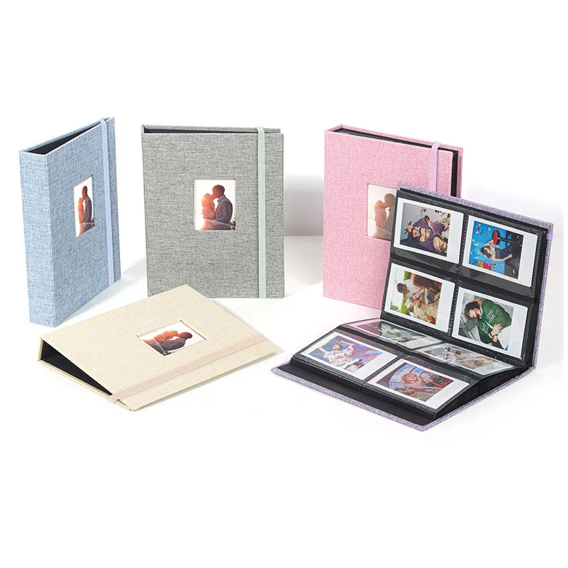 Álbum de películas fotográficas de 208 bolsillos, libro de almacenamiento de imágenes de lino y algodón para FujiFilm Instax Mini 11 8 9 7s Mini película de 3 pulgadas, tamaño de papel