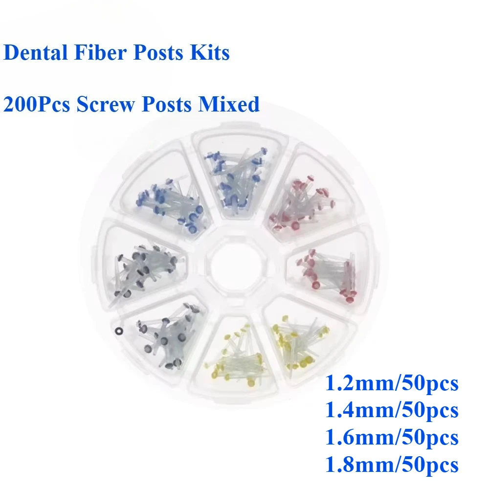 

Multi-sizes Dental Fiber Post With Drill Kit Straight Screw Quartz Glass Fiber Resin Post Root Canal Tooth Restorative Materials