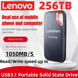 Lenovo Hard Disk Mobile SSD E60 2TB 6TB 8TB 256TB USB 3.1 HD External Hard for Laptop PS5 Mobile Hard Disk HDD Storage Devices