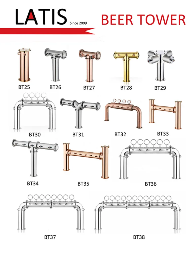 Bronze  Beer Font with LED Medallion for Beer bar