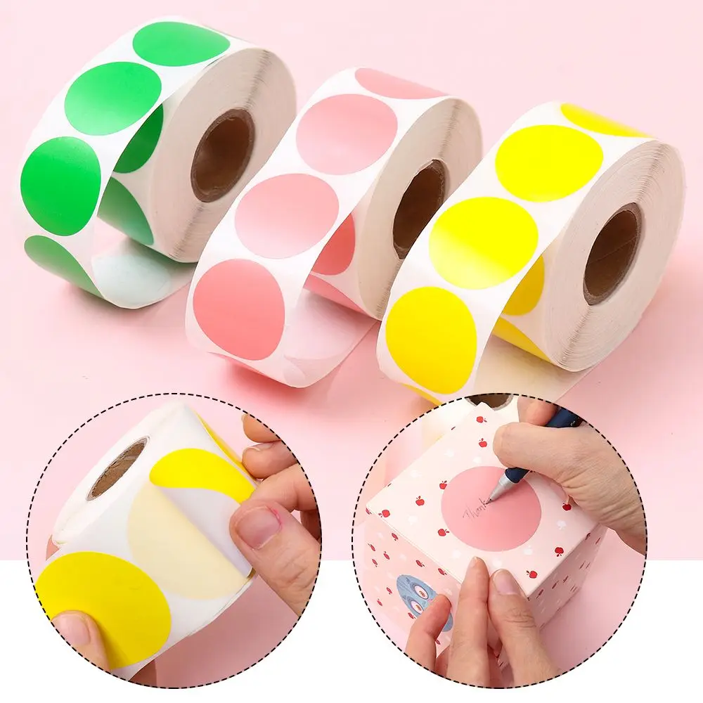 

Разноцветная термоэтикетка с прямой термонаклейкой, термонаклейка, круглая термонаклейка, самоклеящаяся круглая