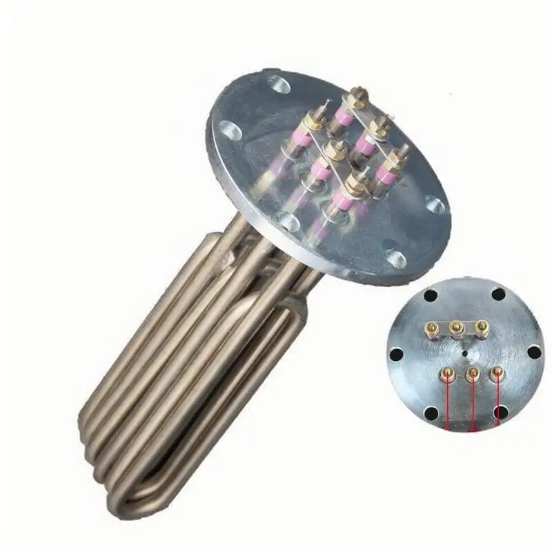 Excellent Stainless Steel Flanged Immersion Heater 220-380V Heating Wire for Industrial Printing Dyeing Pools