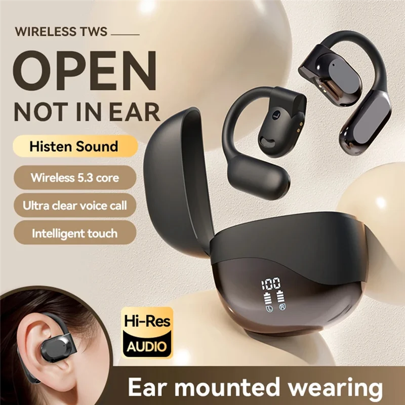 A40Z-New M62 AI Translator Earbuds Bluetooth Real Time Translators Headphones Two-Way Instant Voice Translator Ear Hook