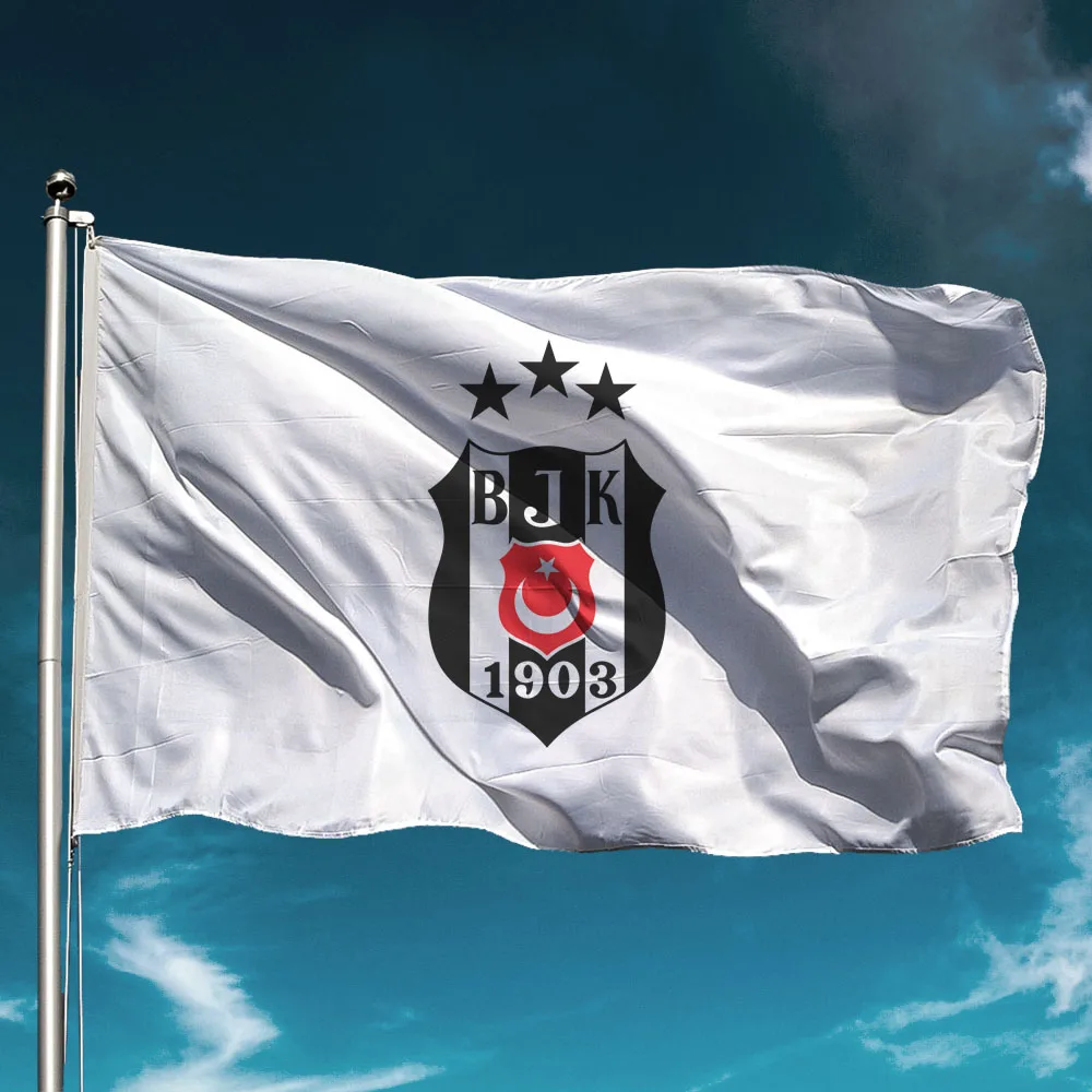 Besiktas J.K. Flag Turkey Football Club Soccer Team Banner Outdoors Decor Garden Decoration Hold Backdrop