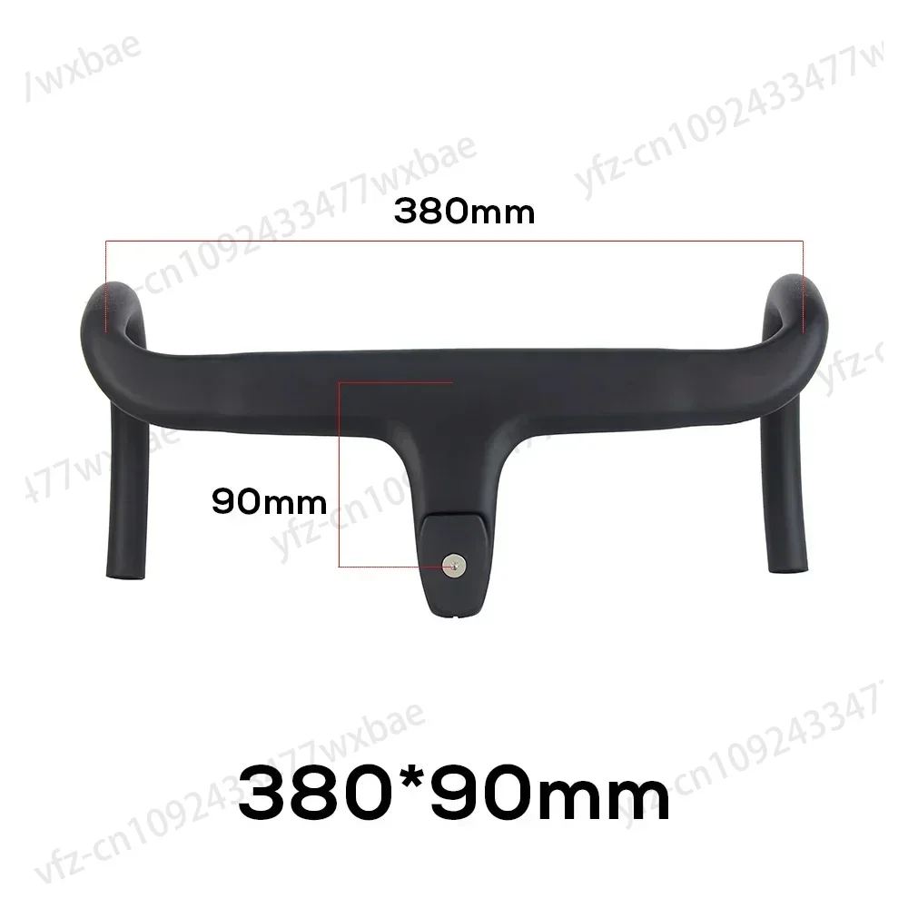 

Matte Black Integrated Carbon Handlebar 380/400/420/440mm Cockpit Carbon Bike Fully Internal Routing Road Bicycle HandleBar