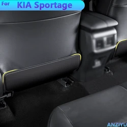 Car Seat Anti Kick Mat For KIA Sportage NQ5 2022 2023 2024 Car Seat Backs Protector Pad Microfiber Leather Protection Cover