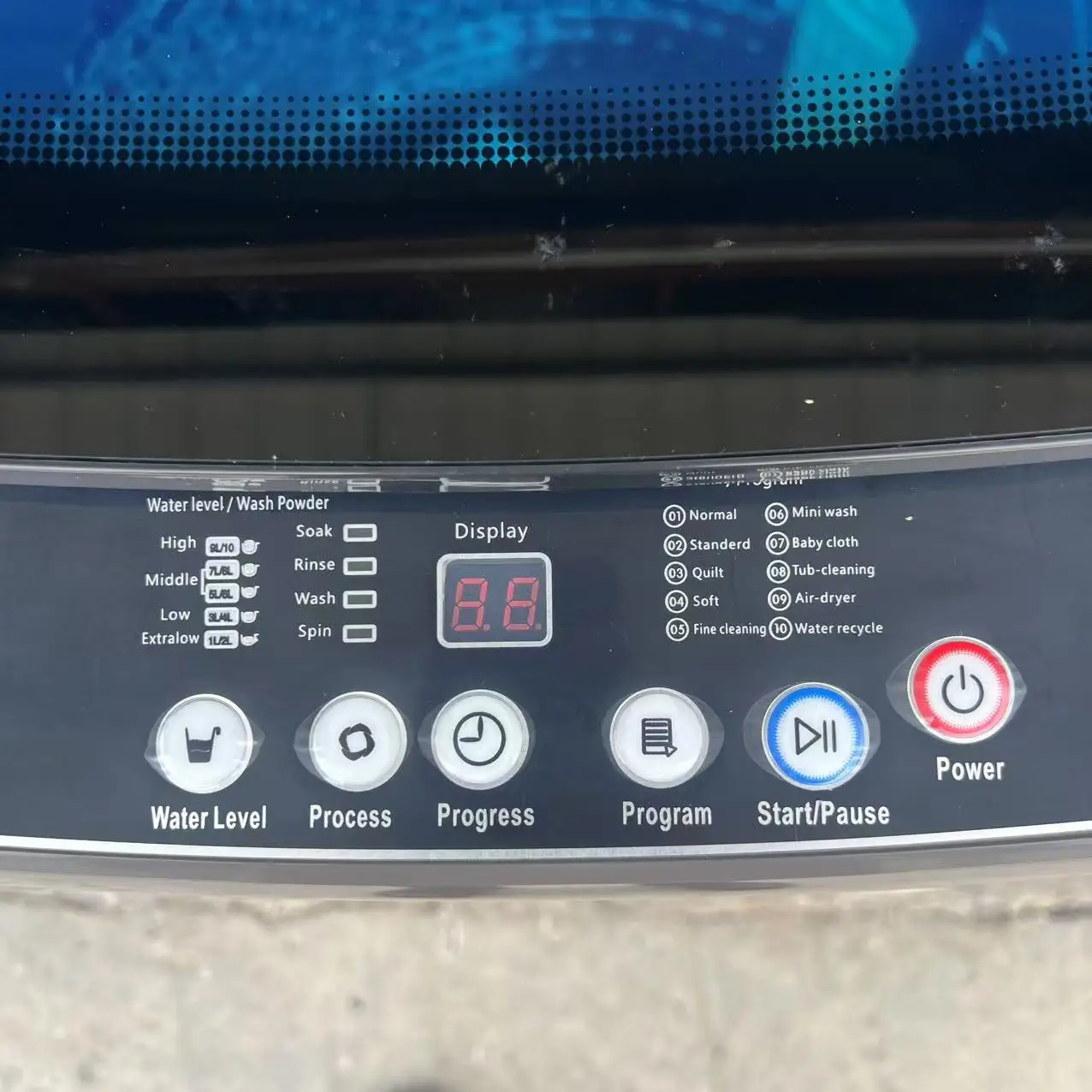 STLF10KG 15KG Caricamento dall'alto Lavatrice completamente automatica Versione inglese Supporto Turbo Wash/Lavata ad acqua calda 10 programmi Spina UE