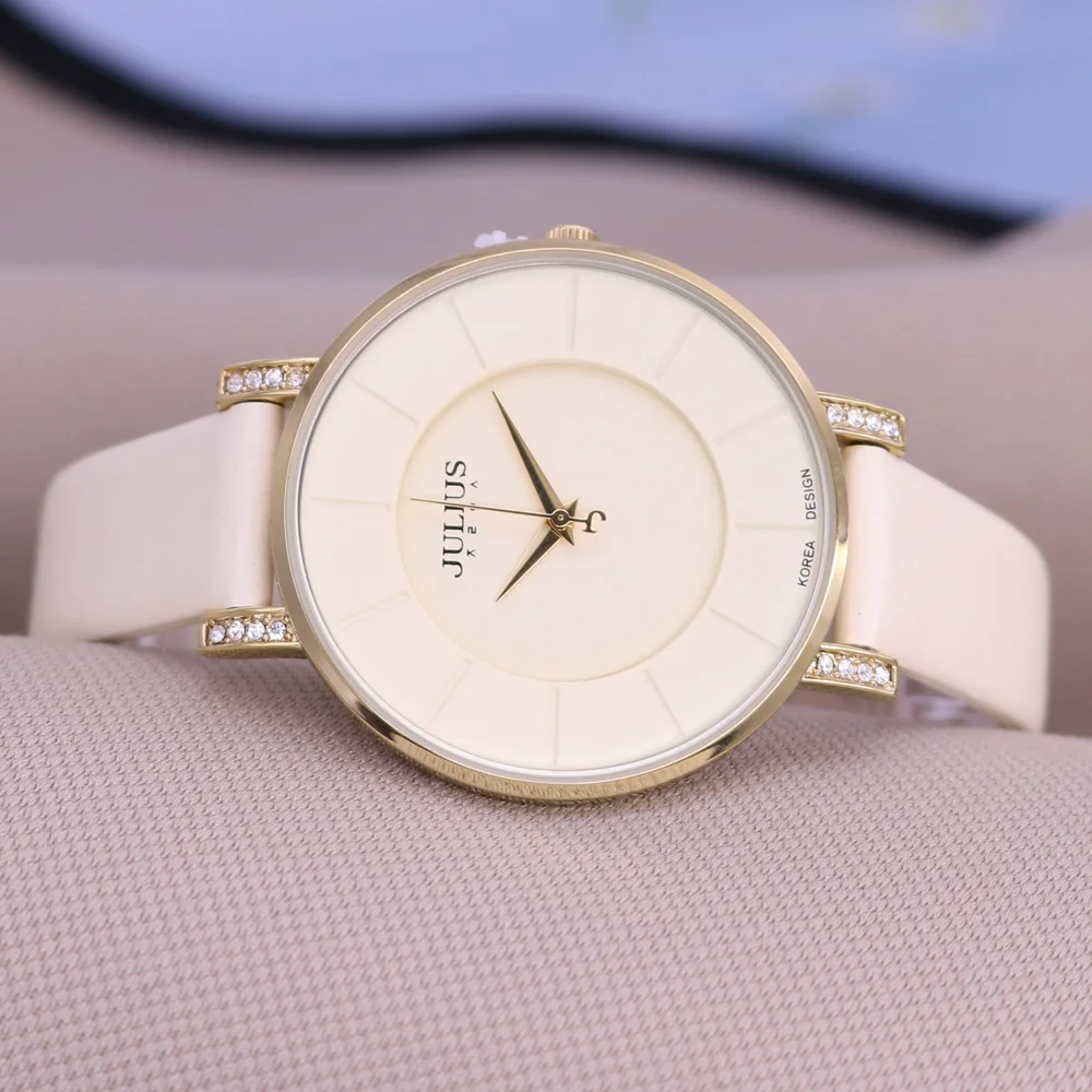 Classic Julius Lady Women's Watch Japan Quartz Hours Top Fashion Bracelet Real Leather Girl Birthday Valentine Mother Gift Box