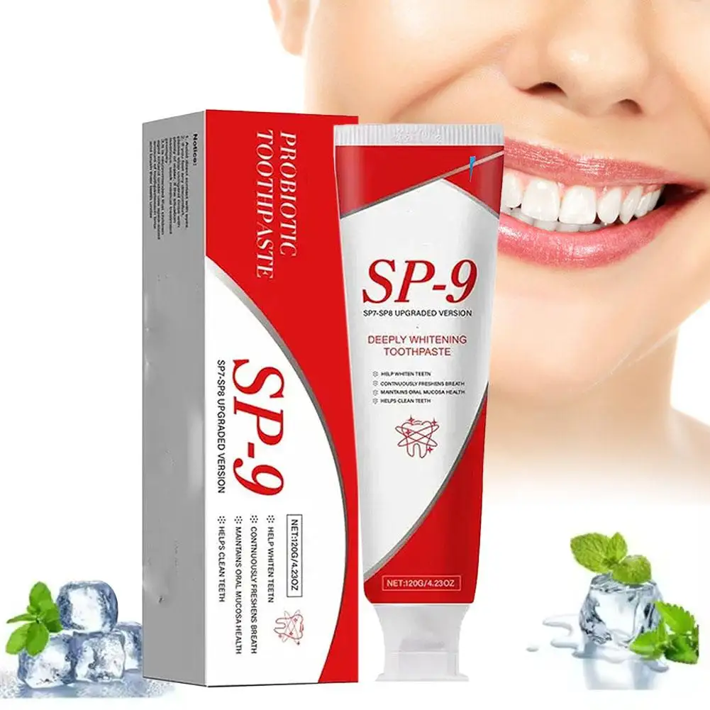 Sp9 Probiotic Brightening Teeth Toothpaste Plaque Stain Cleaning Remove Hygiene Breath Oral Fresh Toothpaste Dental U8P2