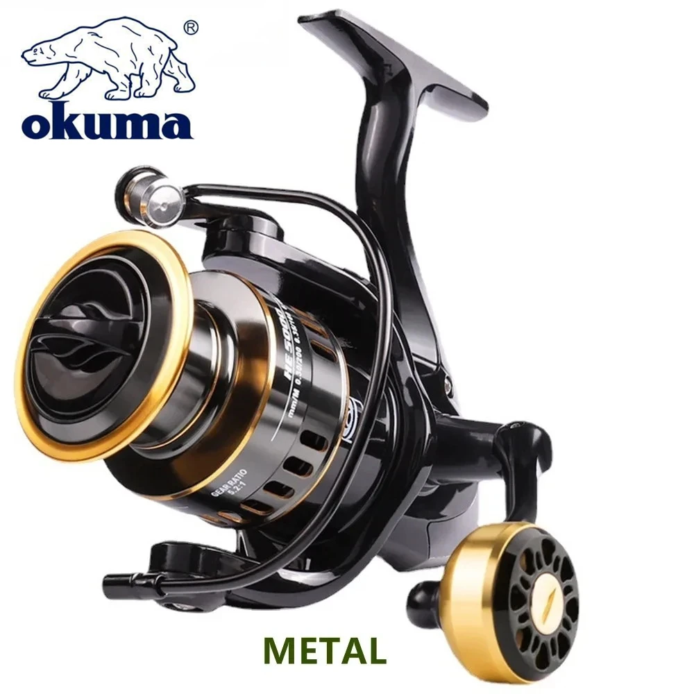 Okuma Reel 12KG Max Drag voor Vissen HE500 ~ 7000 Reel Metalen Spoel Handvat Zee Jig Karper Reel vissen Spoel Wiel Vissen Bril