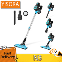 YISORA N3 Cordless Vacuum Cleaner, 17kPa Powerful Suction, 0.7L Dust Cup, 40min Runtime, 2200mAh Capacity, 70dB Noise Level