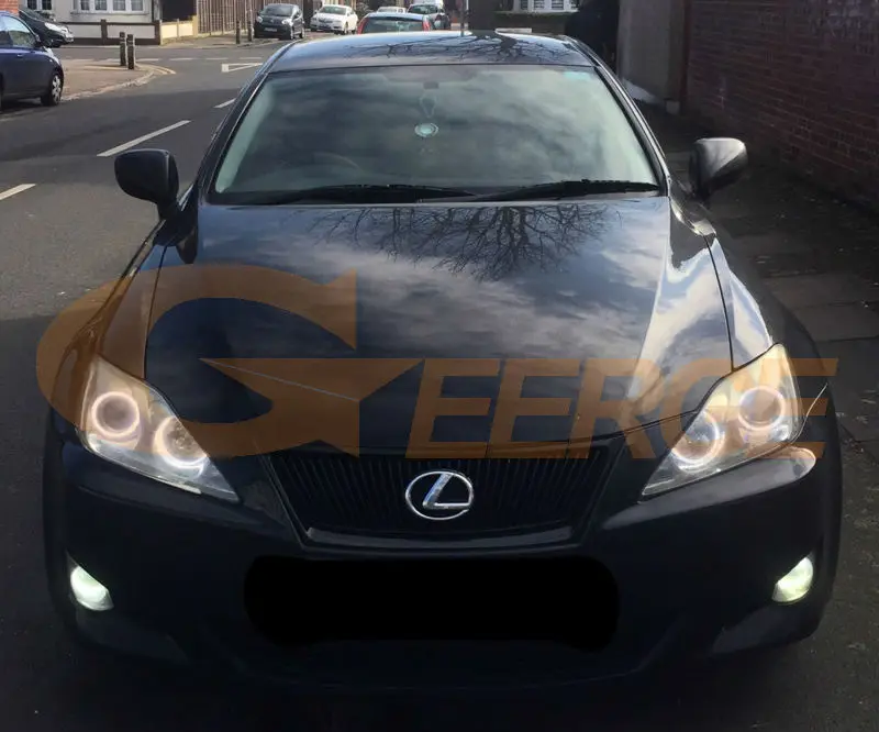 For Lexus IS II IS220 IS250 IS300 IS350 2005 2006 2007 2008 2009 2010 Ultra Bright Day Light SMD LED Angel Eyes Kit Halo Rings view 5