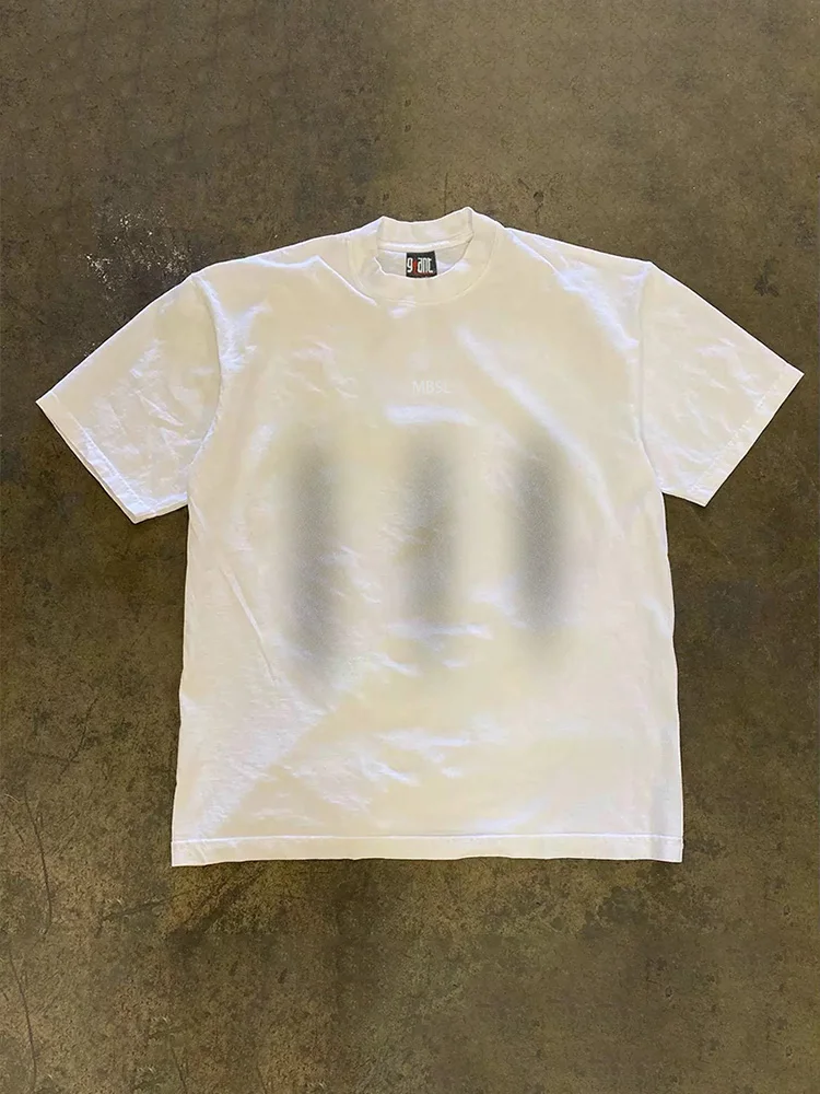 Loose Fit Cotton Short Sleeve T-Shirt Unisex Casual Comfortable Breathable Pure Cotton Double Thread T-Shirt for Summer