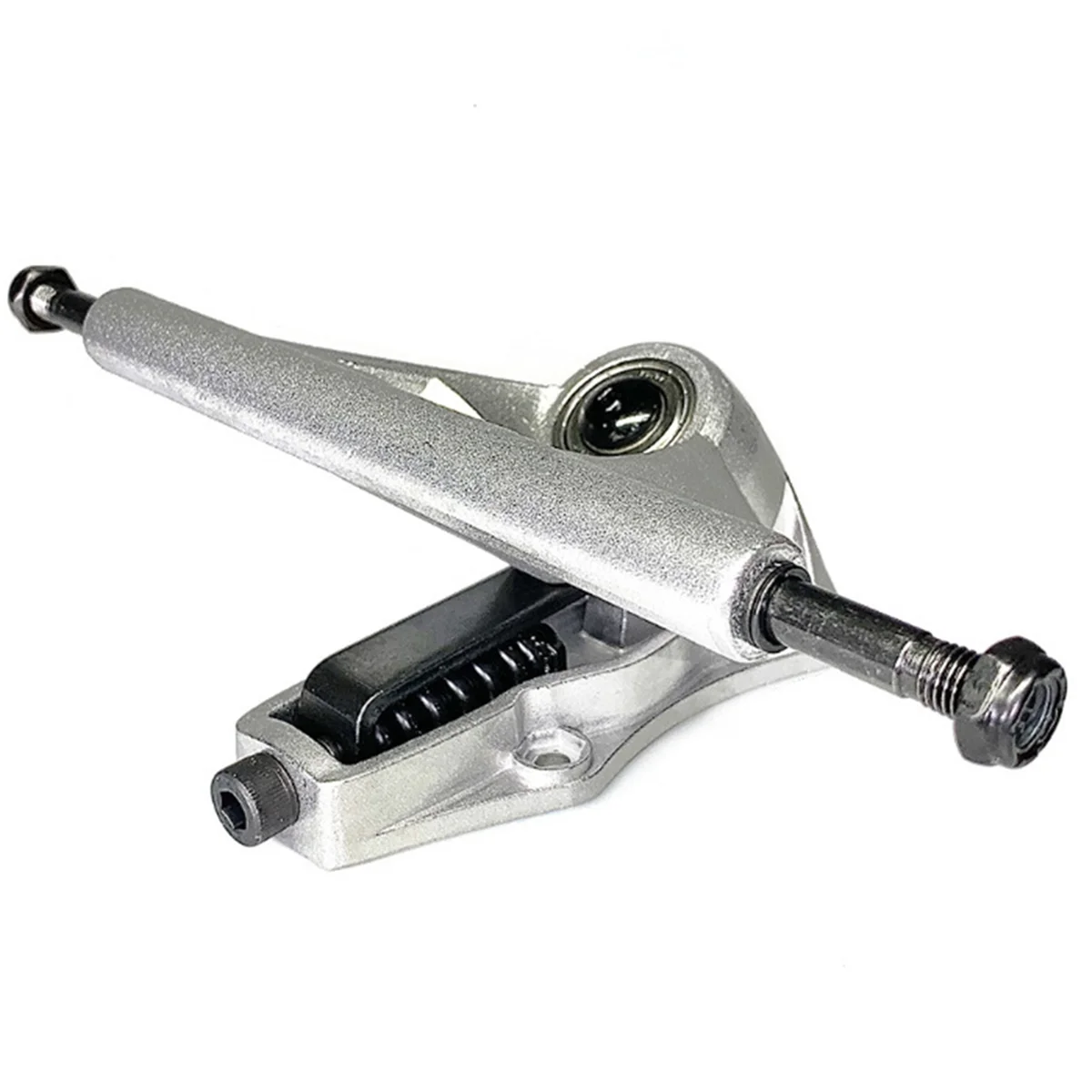 Land Surfing Skateboard Bridge Longboard Steering Bracket C7 Pedal-Free Rotating Bracket Bridge Silver