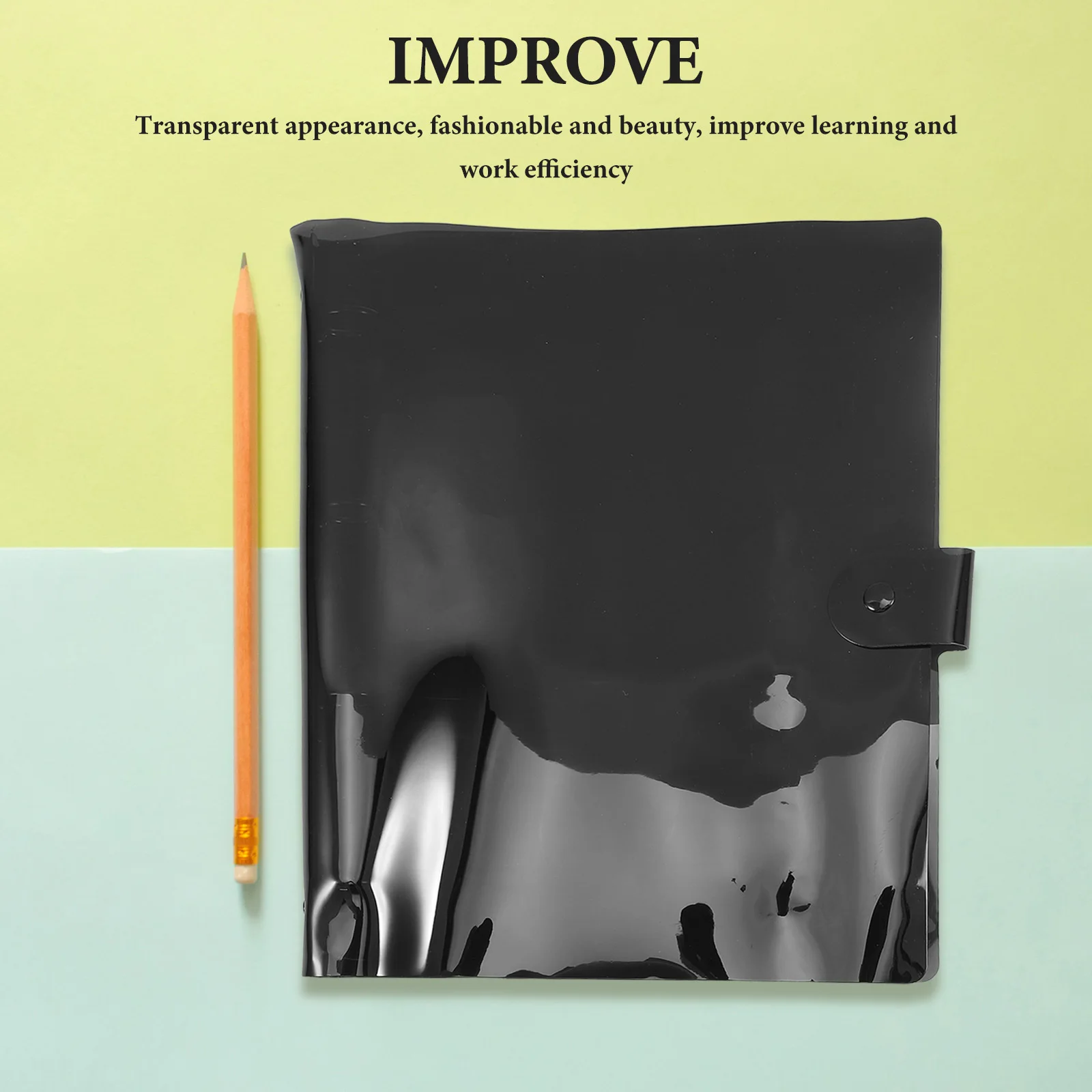 

A4 Refillable PVC Binder 4-Hole Loose Leaf Cover Snap Closure Notebook Protector for Classroom and Professional Use