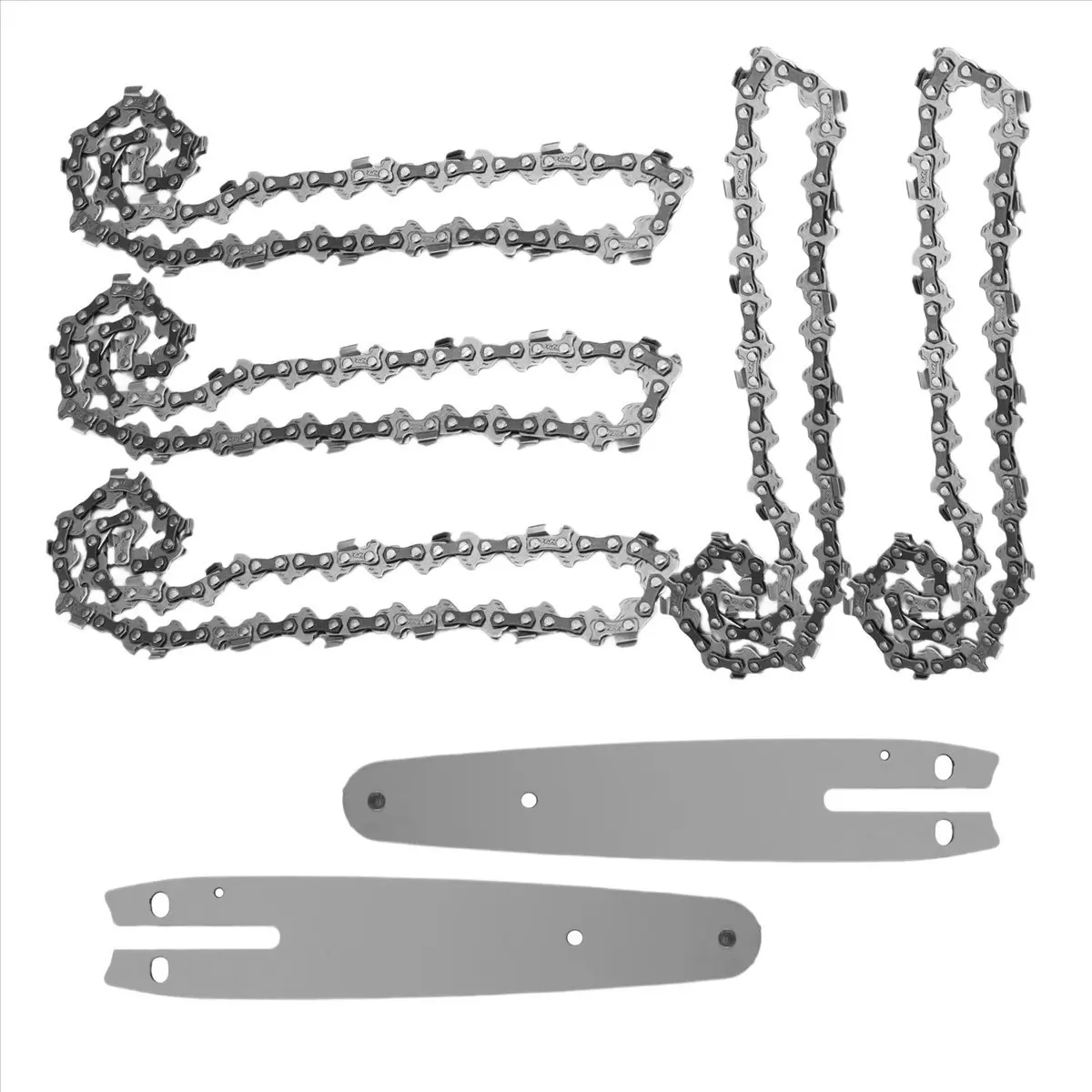 

A56K 5 Pieces 6 Inch Mini Chainsaw Chain with 2 Pcs Replacement Saw Chain Bar for Cordless Electric Portable Mini Chainsaw