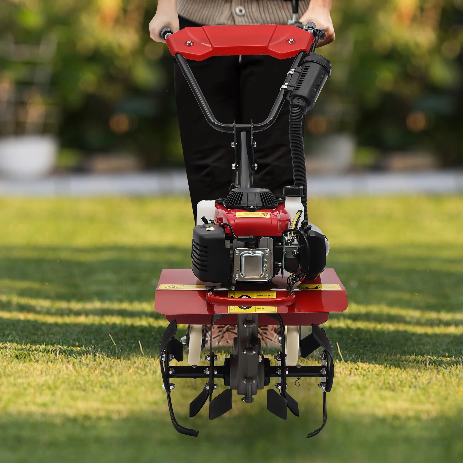 Modern 63CC Cultivator 4 Stroke Engine Manual Lawn Mower Full-Size Front Tine Tiller Air Cooled 1.6kw Brush Cutter 9000RPM